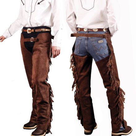 Suede western chaps fröccsökkel