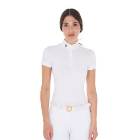 Női slim fit mandarin galléros versenypóló