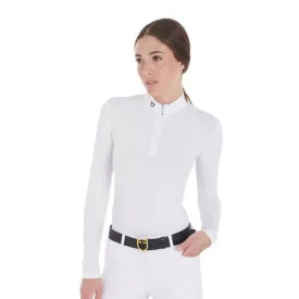 Női slim fit hosszú ujjú versenypóló