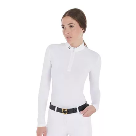 Női slim fit hosszú ujjú versenypóló