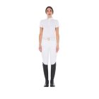 Női slim fit rugalmas versenypóló. - M, fehér