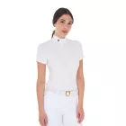 Női slim fit rugalmas versenypóló