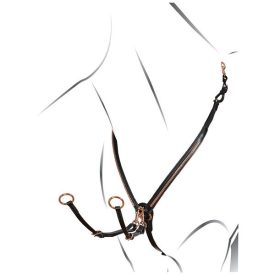   Equestro rose gold szügyelő martingálvillával - Cob, fekete