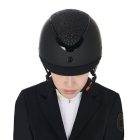 Equestro keskeny karimás strasszköves kobak - L, fekete