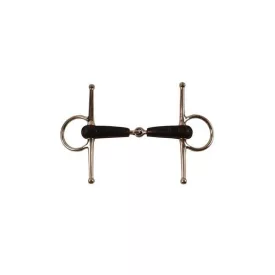   Umbria Equitazione egyszer tört gumis pálcás zabla - 12,5 cm