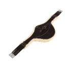 Equestro műszőrmés, hasvédős heveder - fekete, 110 cm