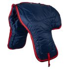 Párnázott nyeregtartó táska. - sötétkék/piros