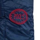 Párnázott nyeregtartó táska. - sötétkék/piros