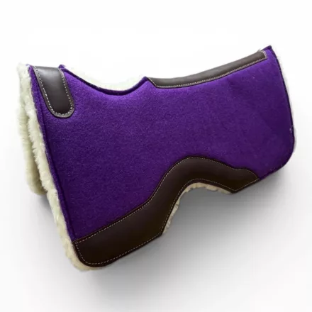 Cayuse EASY Connect Wool Purple Close-Contact Szőrmés Western Filc nyeregalátét