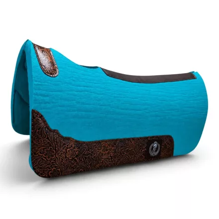 Cayuse Beauty2 Turquoise Merino Nemez Western Nyeregalátét