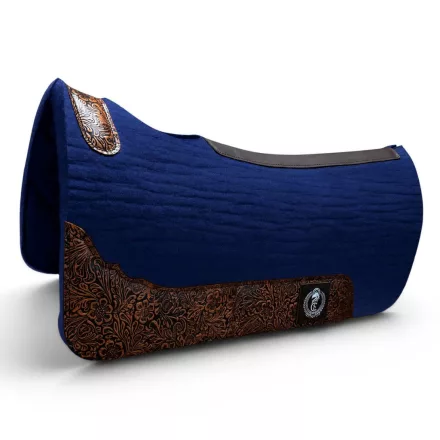 Cayuse Beauty2 Navy Merino Nemez Western Nyeregalátét