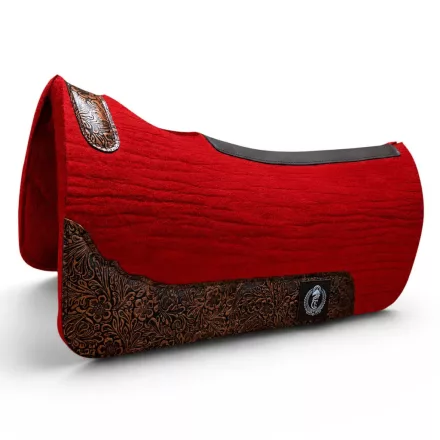 Cayuse Beauty2 Piros Merino Nemez Western Nyeregalátét