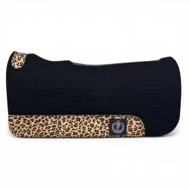   Cayuse Merino Black CHEETAH Merino Nemez Western Nyeregalátét