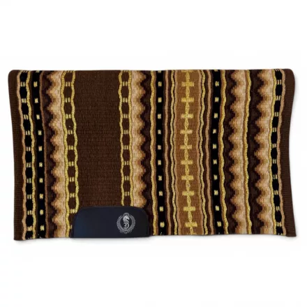 Cayuse Royal Cappuccino királykék-kávébarna western show blanket (bemutató alátét) 86x106 cm