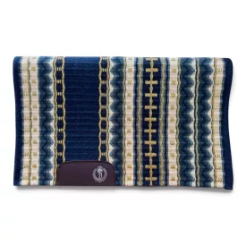   Cayuse Navy Creme sötétkék-krém western show blanket (bemutató alátét) 86x106 cm