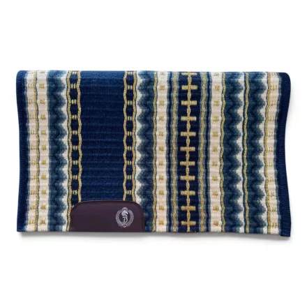 Cayuse Navy Creme sötétkék-krém western show blanket (bemutató alátét) 86x106 cm