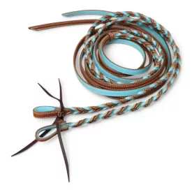 Cayuse Split Braid fonott western szár / türkiz