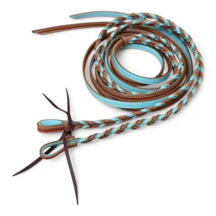 Cayuse Split Braid fonott western szár / türkiz