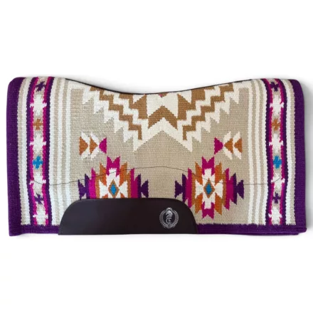 Cayuse EASY all in one Aztec purple / SHORT azték mintás lila western nyeregalátét / 84x89 cm