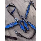 Cayuse Blue set 001 kantár és szügyelő szett