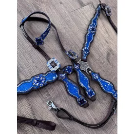 Cayuse Blue set 001 kantár és szügyelő szett