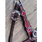 Cayuse Red set / crocodile 001 western kantár és szügyelő szett