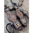 Cayuse Brown set 001 western kantár és szügyelő szett – Egy méret (Full)