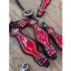 Cayuse Red set 001 western kantár és szügyelő szett