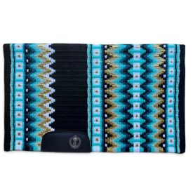  Cayuse Freak Turquoise türkizkék-mintás western show blanket (bemutató alátét) 79x97 cm