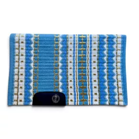   Cayuse Sky Creme égkék-krém western show blanket (bemutató alátét) 79x97 cm