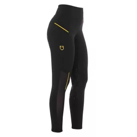 Női slim fit leggings mikro mesh betétekkel