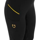 Női slim fit leggings mikro mesh betétekkel