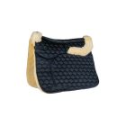 HKM bárányszőrős korrekciós nyeregalátét - ugró, fekete/natúr