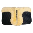 HKM bárányszőrős korrekciós nyeregalátét - ugró, fekete/natúr