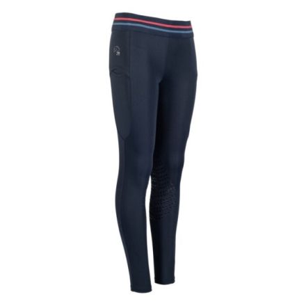 HKM Aymee gyermek lovagló leggings, szilikonos térdrész - 110/116, pink