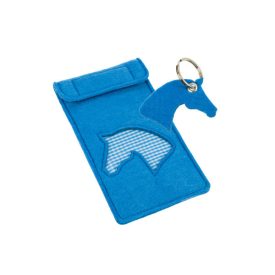 HappyRoss Filc mobiltelefon-tartó kulcstartóval, kék