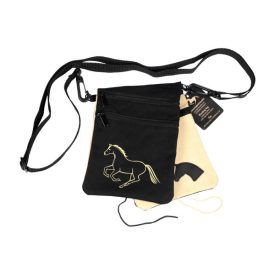 HappyRoss Pamut táska lovas - barna / fekete