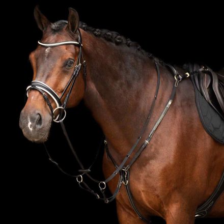 HV Polo HVPLegacy szügyelős martingál - Cob, fekete