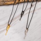 Sterling ezüst kis ló szobor zsinórral