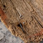 Sterling ezüst zabla motívumos merev karkötő