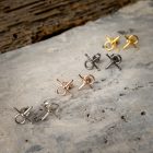 Sterling ezüst teljes pofás zabla formájú fülbevaló