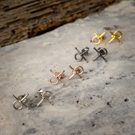 Sterling ezüst teljes pofás zabla formájú fülbevaló