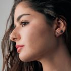 Sterling ezüst teljes pofás zabla formájú fülbevaló