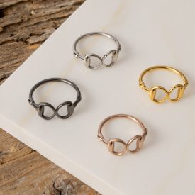 Sterling ezüst zabla formájú gyűrű