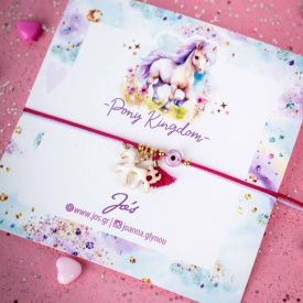 Unikornis fém karkötő bojttal