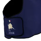 Equestro X FISE polár takaró elülső zárral-SÖTÉT/VILÁGOSKÉK
