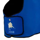 Equestro X FISE polár takaró elülső zárral-SÖTÉT/VILÁGOSKÉK