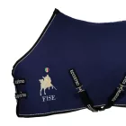 Istállótakaró gofriszövetből Equestro X FISE-SÖTÉT/VILÁGOSKÉK
