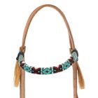 Színes gyöngyökkel díszített western kantár 