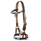 Színes gyöngyökkel díszített western kantár 